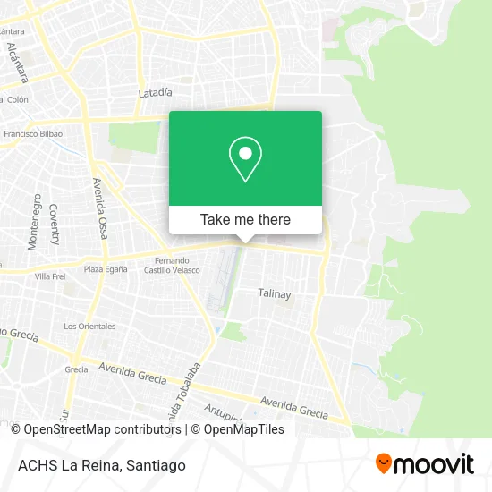 ACHS La Reina map