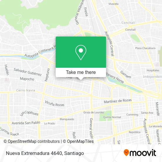 Nueva Extremadura 4640 map