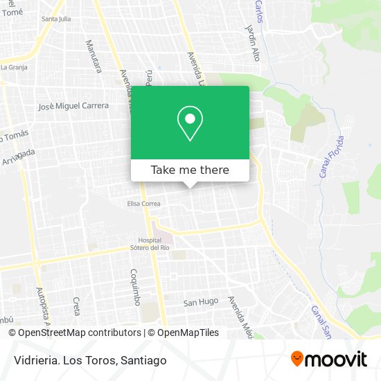 Vidrieria. Los Toros map