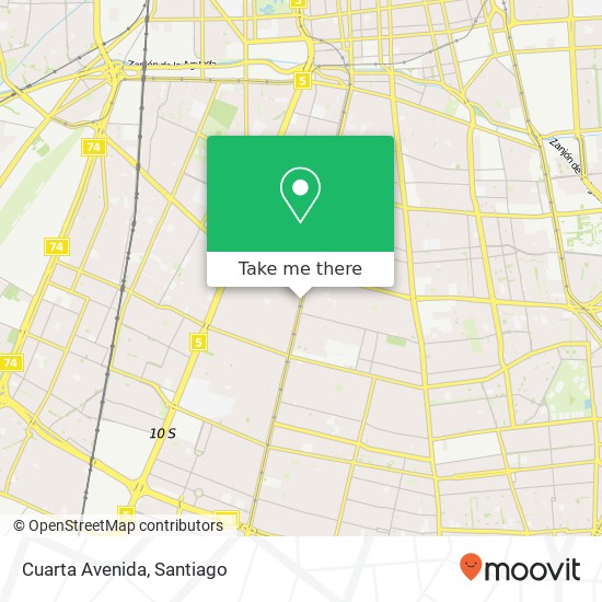 Cuarta Avenida map