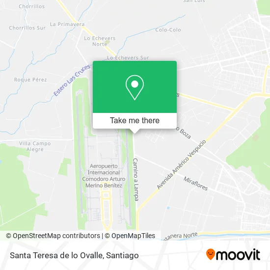 Santa Teresa de lo Ovalle map