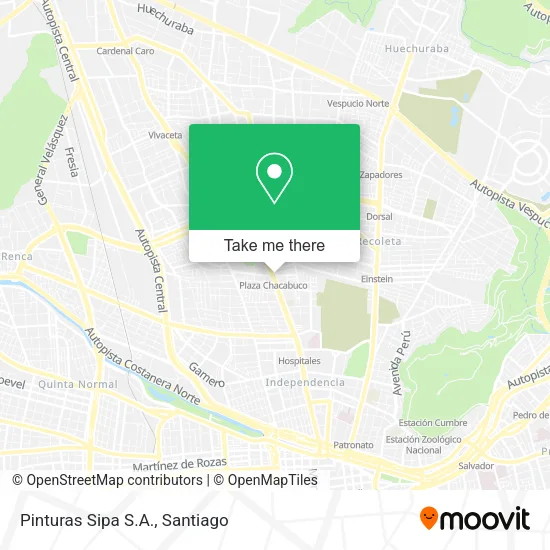 Pinturas Sipa S.A. map