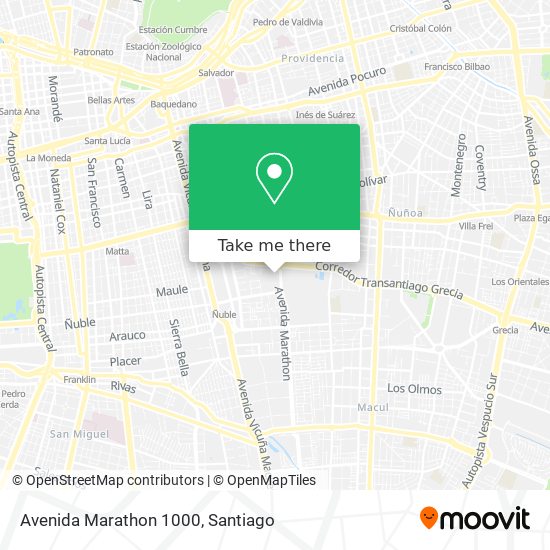 Mapa de Avenida Marathon 1000