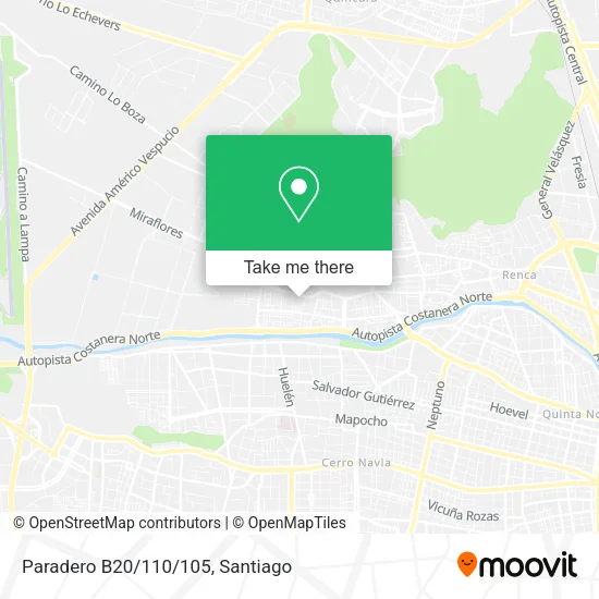 Paradero B20/110/105 map