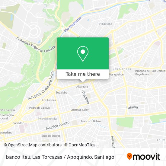 banco Itau, Las Torcazas / Apoquindo map