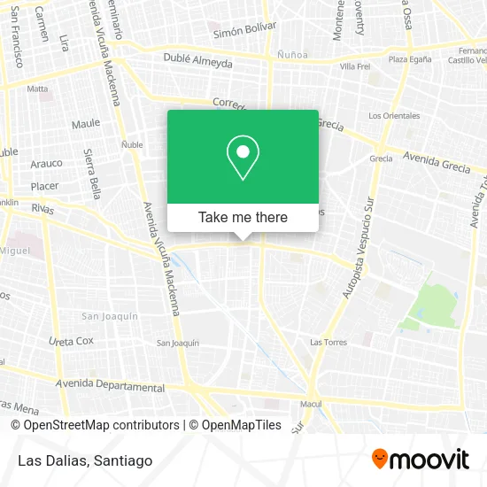 Las Dalias map