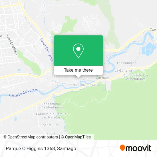 Parque O'Higgins 1368 map
