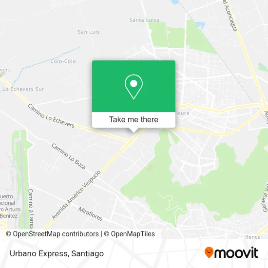 Mapa de Urbano Express