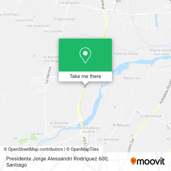 Presidente Jorge Alessandri Rodríguez 600 map