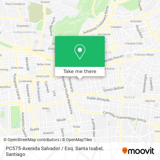 Mapa de PC575-Avenida Salvador / Esq. Santa Isabel