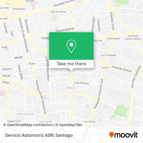 Servicio Automotriz ASN map