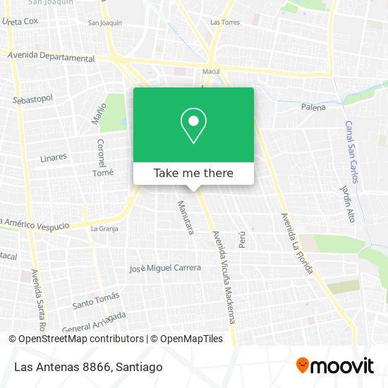 Las Antenas 8866 map