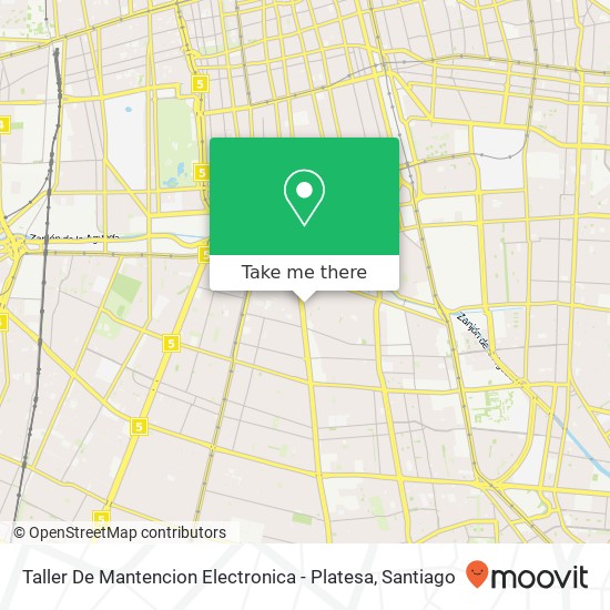 Mapa de Taller De Mantencion Electronica - Platesa