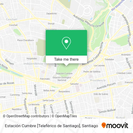 Estación Cumbre [Teleférico de Santiago] map