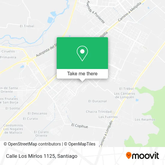 Mapa de Calle Los Mirlos 1125