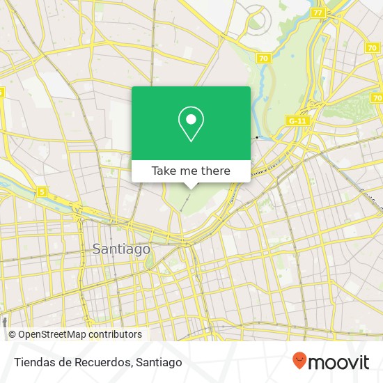 Mapa de Tiendas de Recuerdos