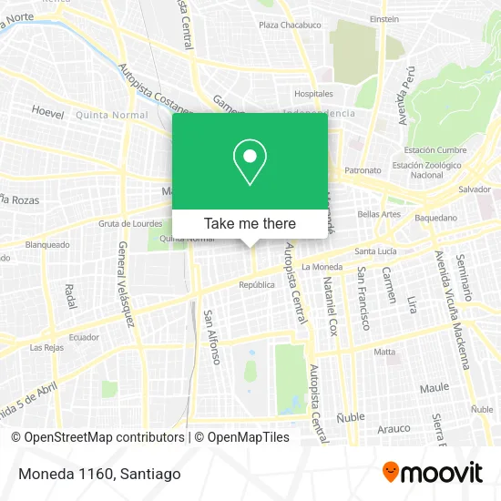 Moneda 1160 map