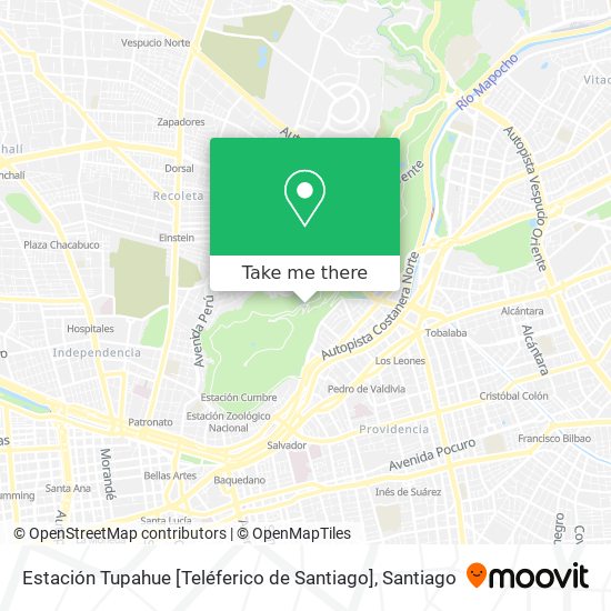 Estación Tupahue [Teléferico de Santiago] map