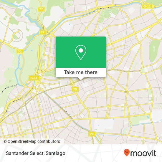 Santander Select map