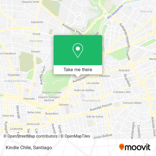 Kindle Chile map