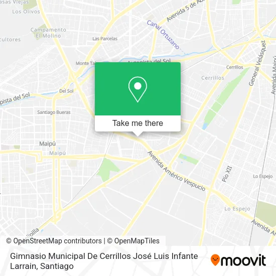 Gimnasio Municipal De Cerrillos José Luis Infante Larrain map