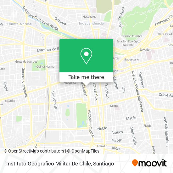 Instituto Geográfico Militar De Chile map