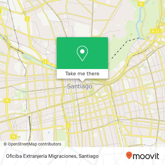 Mapa de Oficiba Extranjería Migraciones