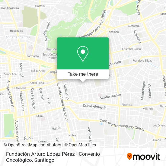 Fundación Arturo López Pérez - Convenio Oncológico map