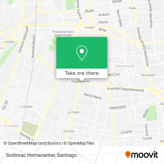 Sodimac Homecenter map