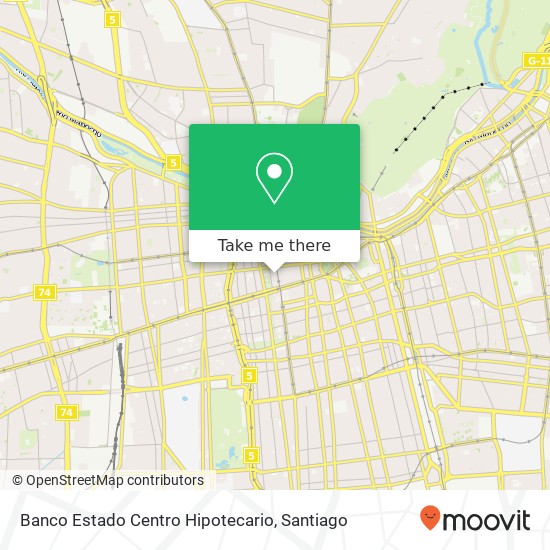 Mapa de Banco Estado Centro Hipotecario