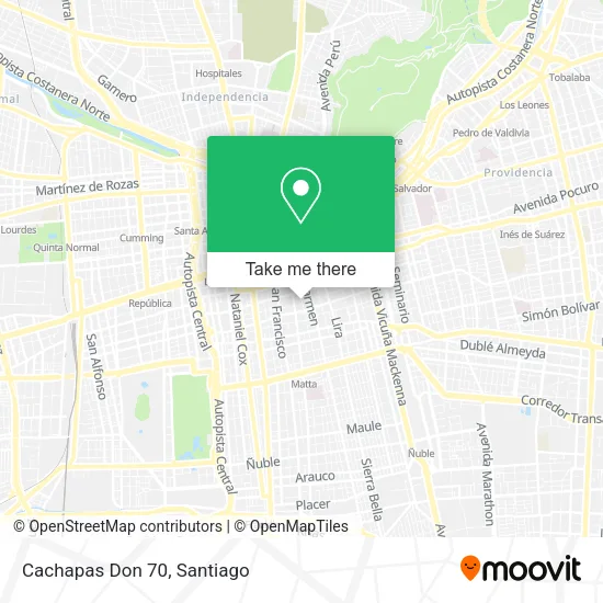 Mapa de Cachapas Don 70