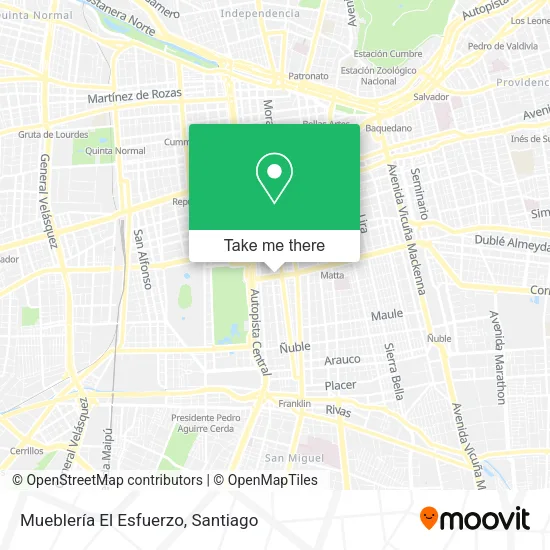 Mueblería El Esfuerzo map