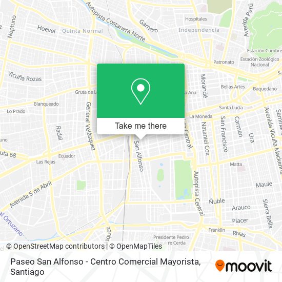 Mapa de Paseo San Alfonso - Centro Comercial Mayorista