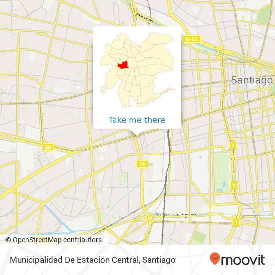 Mapa de Municipalidad De Estacion Central