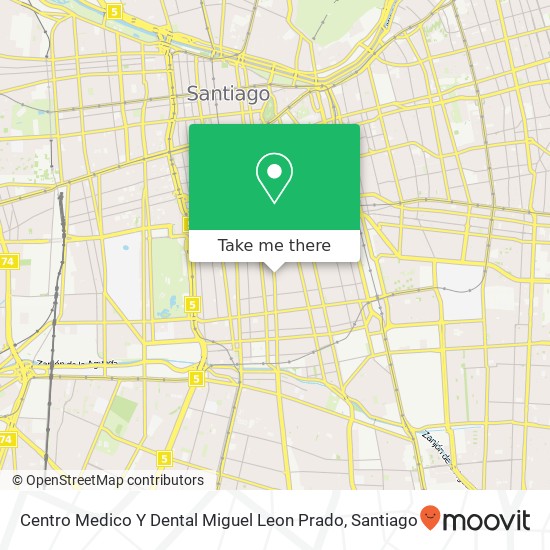 Mapa de Centro Medico Y Dental Miguel Leon Prado