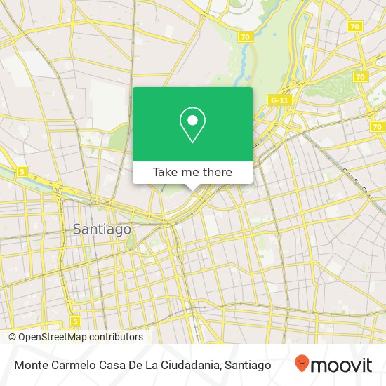 Mapa de Monte Carmelo Casa De La Ciudadania