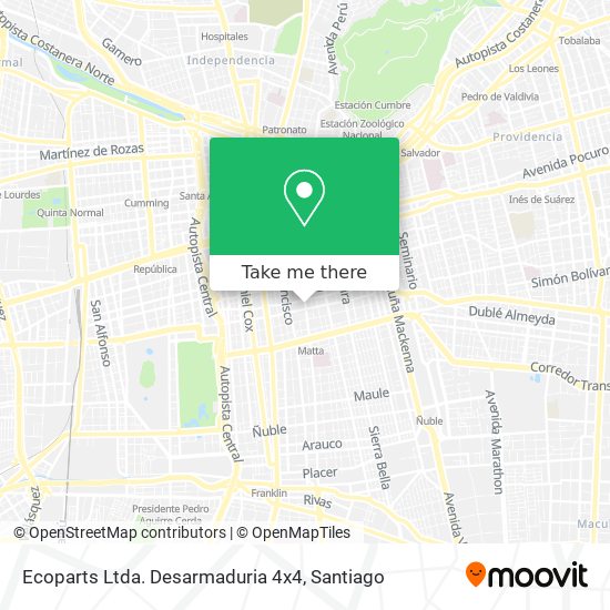 Ecoparts Ltda. Desarmaduria 4x4 map