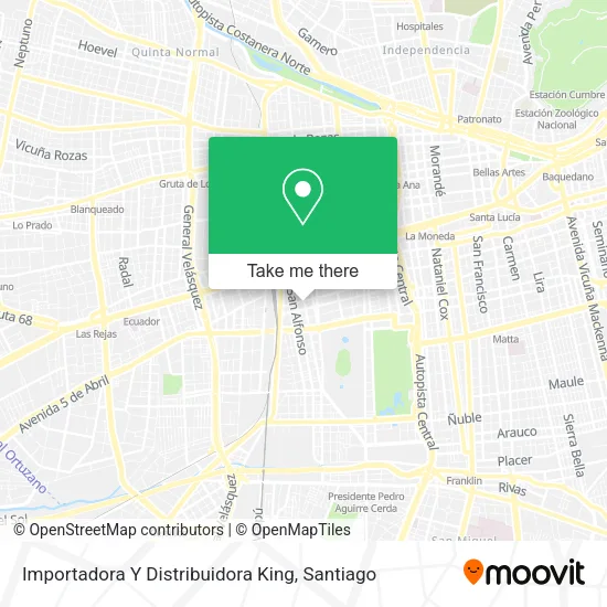 Importadora Y Distribuidora King map