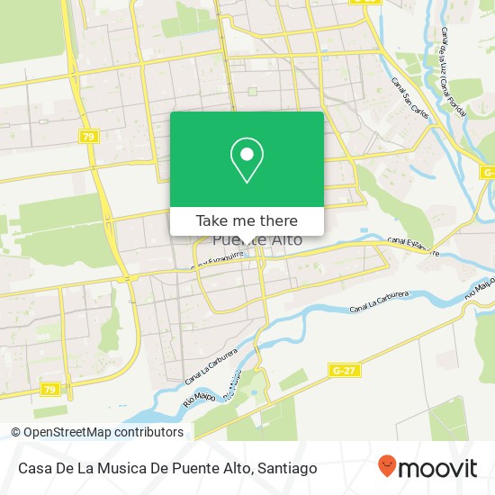 Mapa de Casa De La Musica De Puente Alto