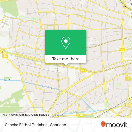 Cancha Fútbol Pudahuel map