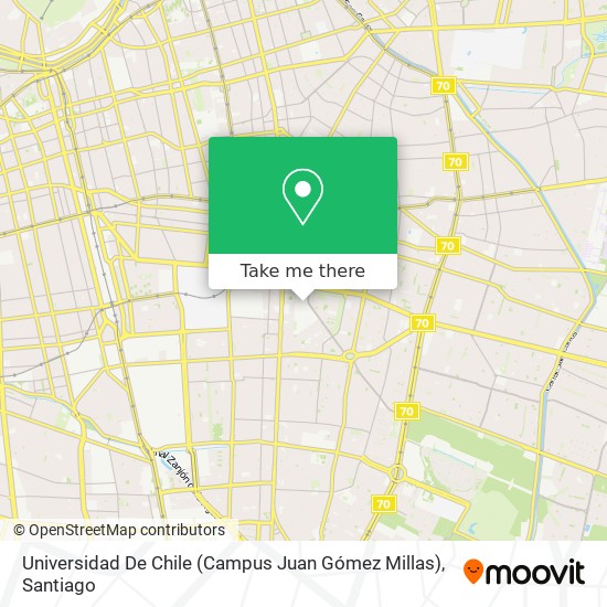 Mapa de Universidad De Chile (Campus Juan Gómez Millas)