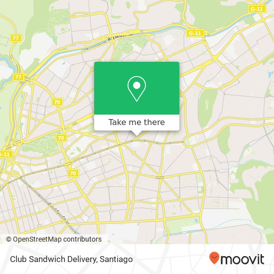 Mapa de Club Sandwich Delivery