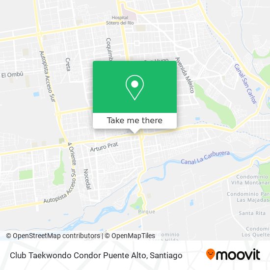 Club Taekwondo Condor Puente Alto map