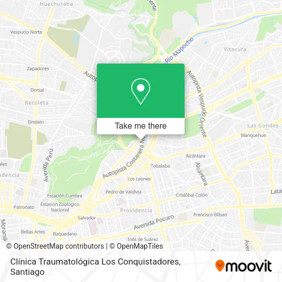 Clínica Traumatológica Los Conquistadores map