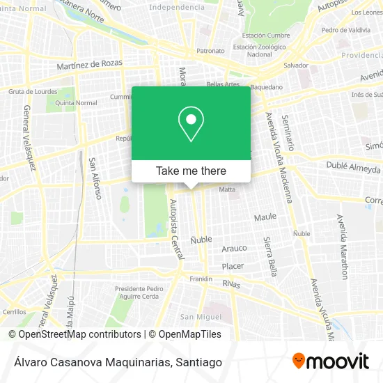 Álvaro Casanova Maquinarias map