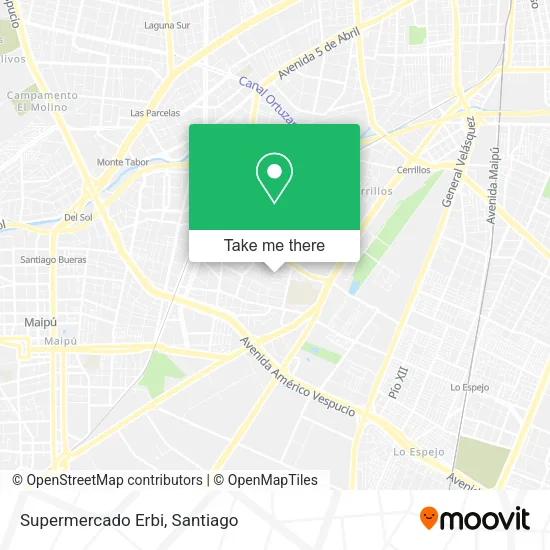 Supermercado Erbi map