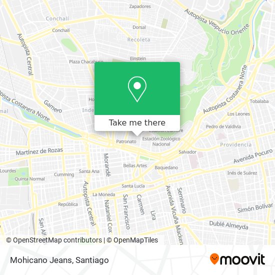 Mohicano Jeans map