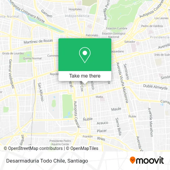 Desarmaduria Todo Chile map