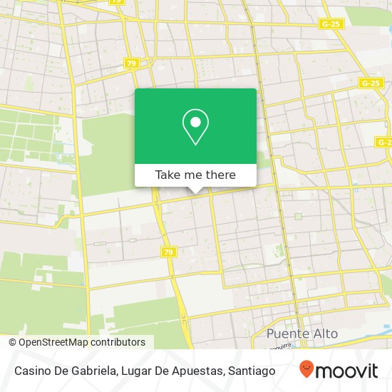 Mapa de Casino De Gabriela, Lugar De Apuestas