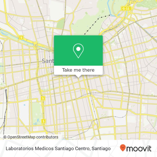Laboratorios Medicos Santiago Centro map